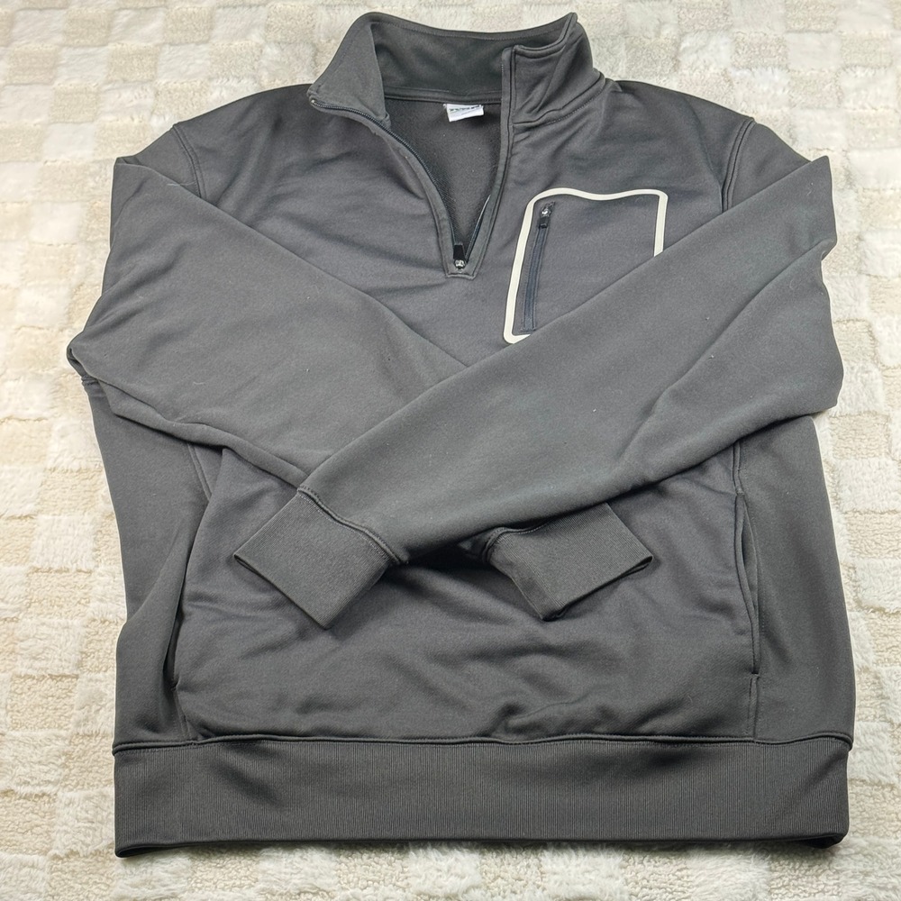 Old Navy‎ Rec Tech Performance Gear Men's Gray Quarter Zip Pullover Sweatshirt M